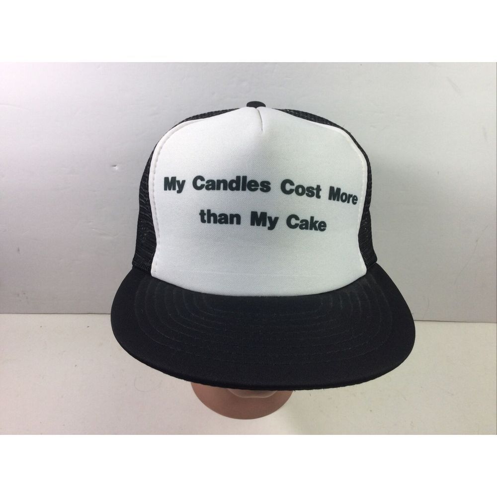 Vintage Novelty Speedway Hat My Candles Cost More‎ Than My Cake Cap SnapBack